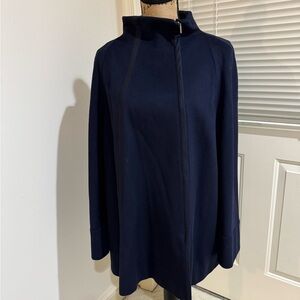 Armani Collezioni Midnight Blue wool Cape like coat size Medium / Large
